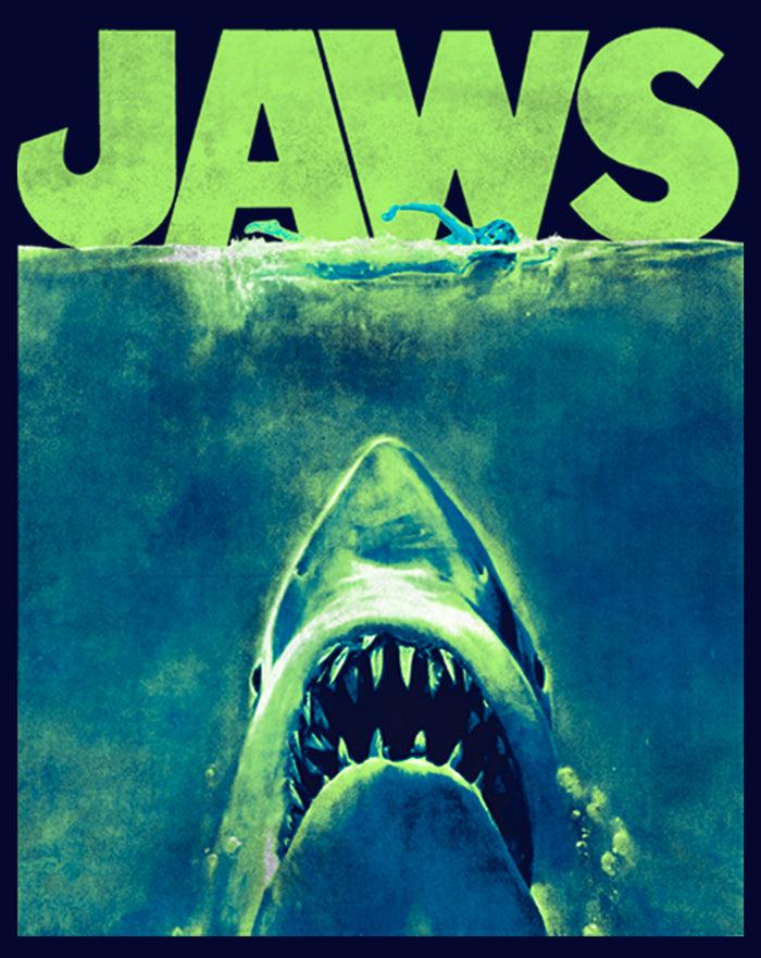 Fifth Sun Boy's Jaws Neon Poster T-Shirt