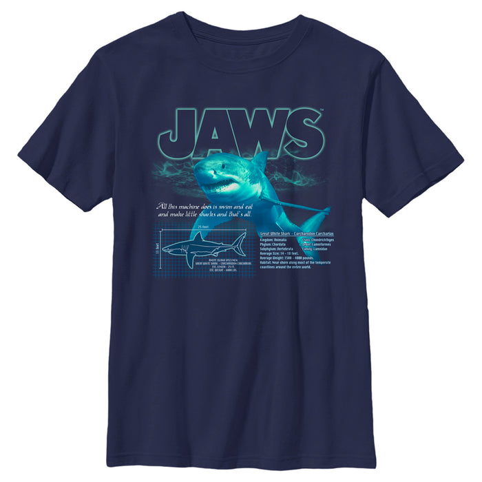 Fifth Sun Boy's Jaws Shark Blueprint T-Shirt