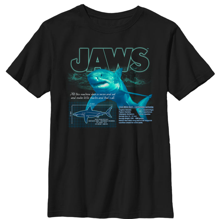 fifth sun Boy's Jaws Shark Blueprint T-Shirt
