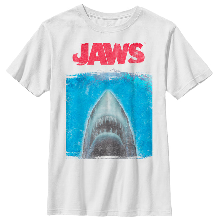fifth sun Boy's Jaws Shark Movie Poster T-Shirt