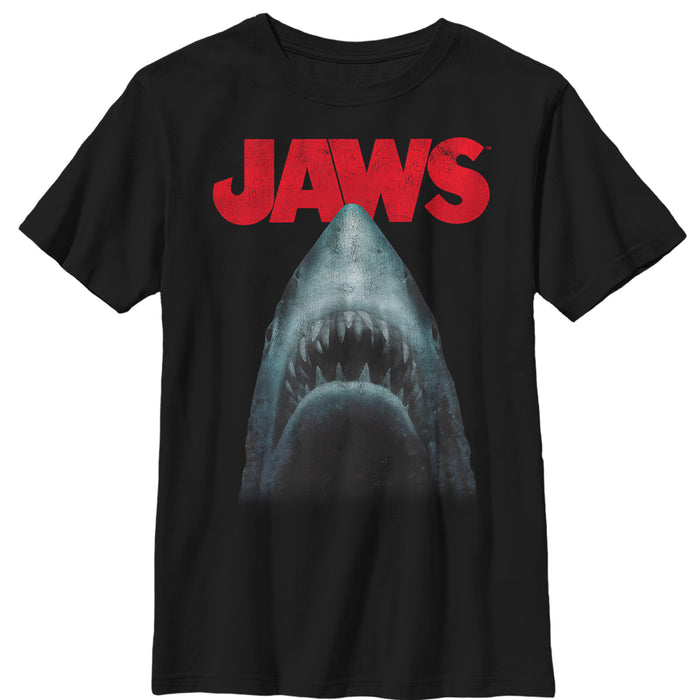 fifth sun Boy's Jaws Shark Teeth Poster T-Shirt