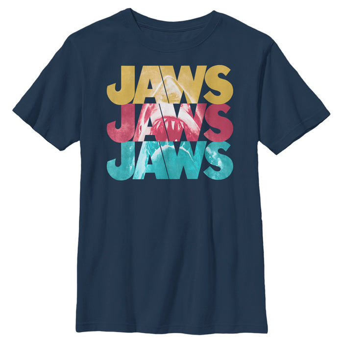 fifth sun Boy's Jaws Stacked Logo T-Shirt