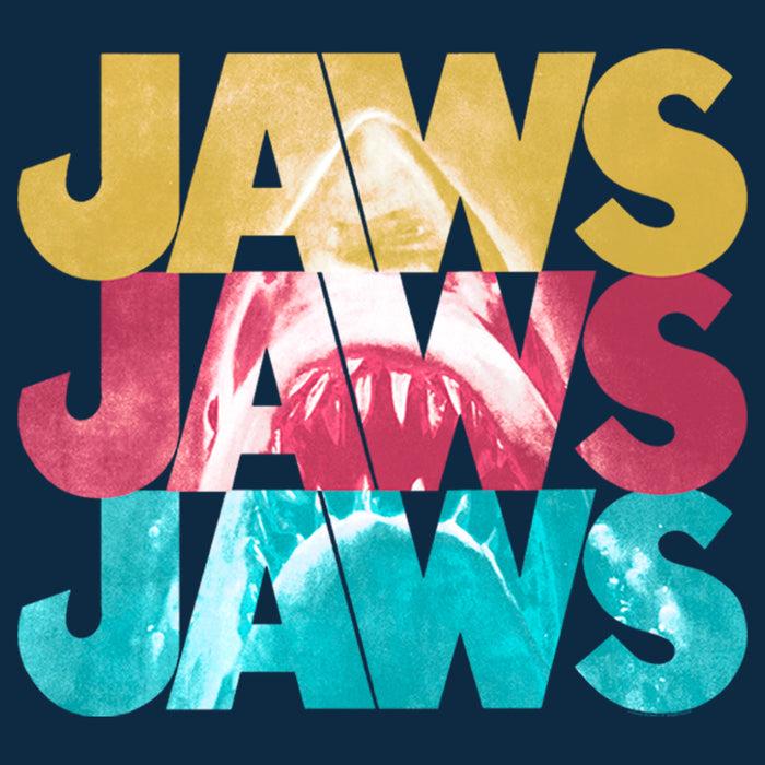 Fifth Sun Boy's Jaws Stacked Movie Logo T-Shirt