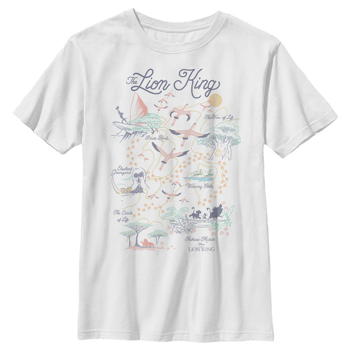 fifth sun Boy's Lion King Pride Land Map T-Shirt
