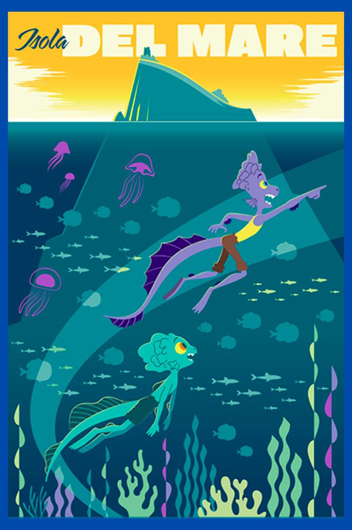 Fifth Sun Boy's Luca Isola Del Mare Poster T-Shirt