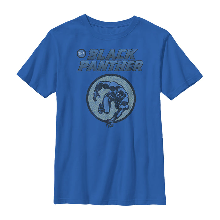 fifth sun Boy's Marvel Black Panther Leap T-Shirt
