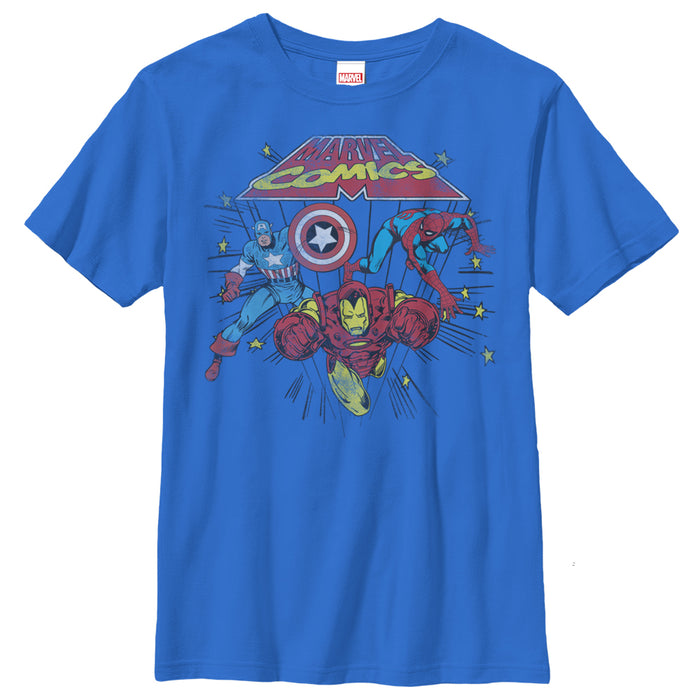 fifth sun Boy's Marvel Comic Stars T-Shirt