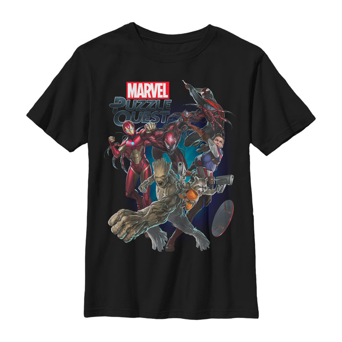 fifth sun Boy's Marvel Puzzle Quest Battle T-Shirt