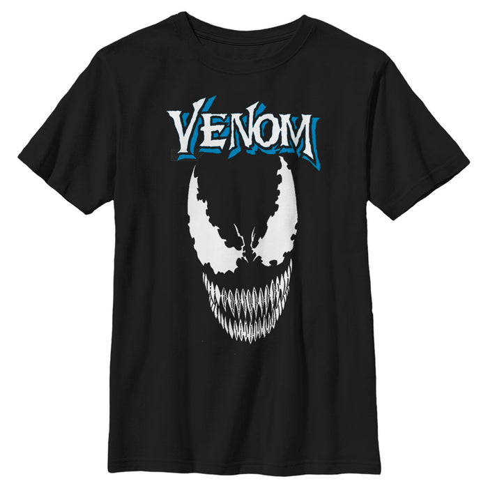 fifth sun Boy's Marvel Venom Face Logo T-Shirt