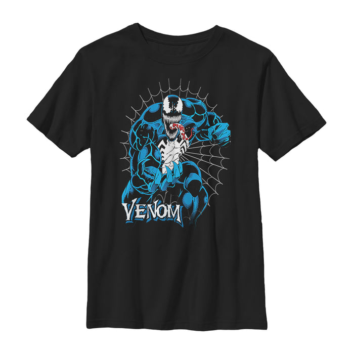 fifth sun Boy's Marvel Venom Retro Web T-Shirt