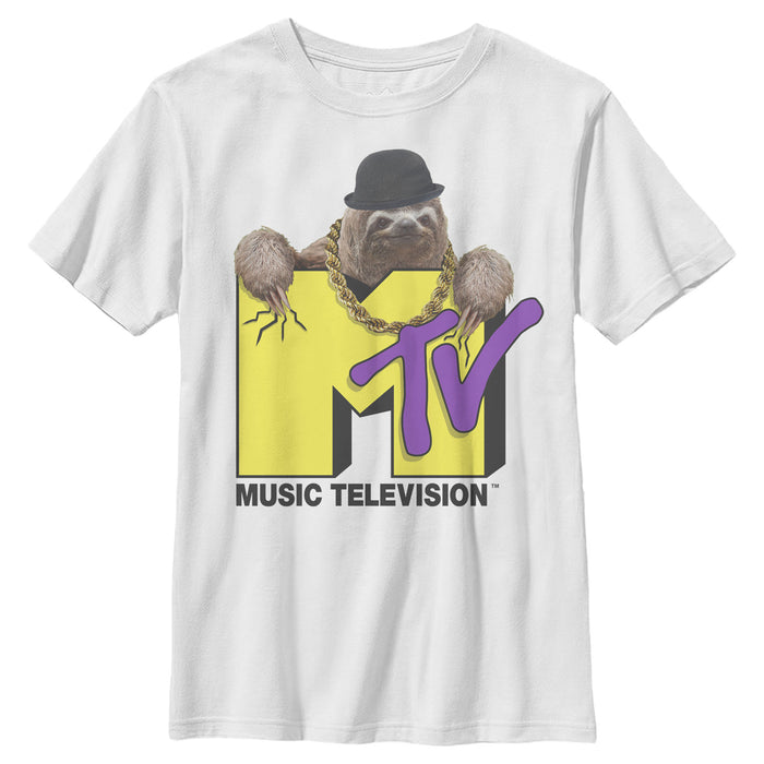 fifth sun Boy's MTV Fat Boy Sloth T-Shirt