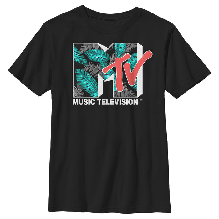 fifth sun Boy's MTV Palm Frond Logo T-Shirt