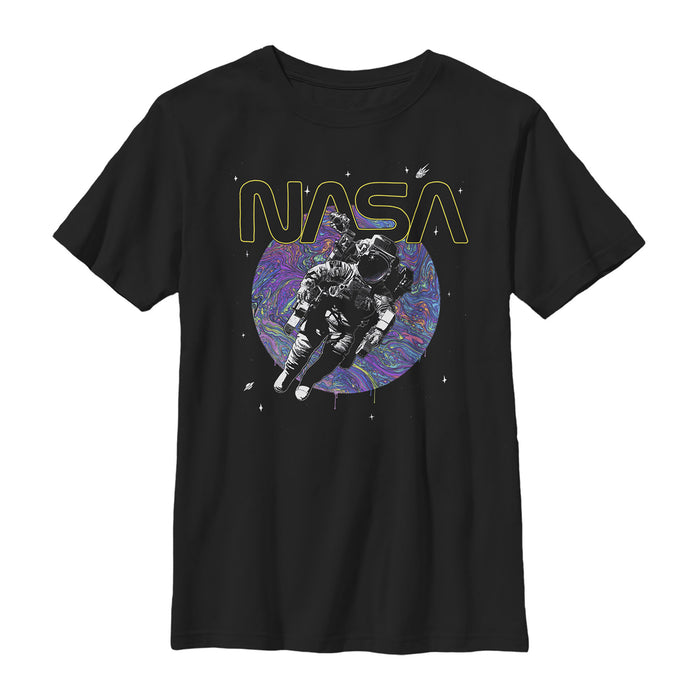 fifth sun Boy's NASA Astronaut Space Swirl T-Shirt