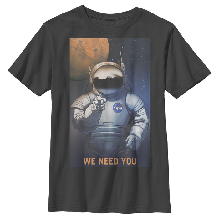 fifth sun Boy's NASA Mars Needs You T-Shirt