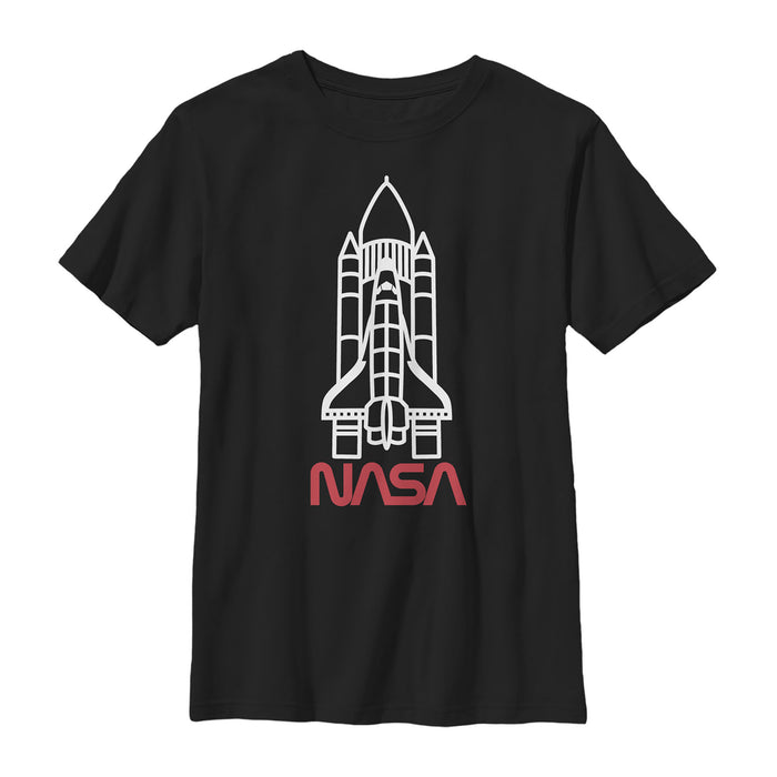 fifth sun Boy's NASA Minimal Rocket Launch T-Shirt