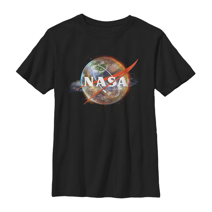 fifth sun Boy's NASA Planetary Swirl Logo T-Shirt