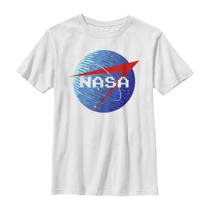 fifth sun Boy's NASA Retro Pixel Logo T-Shirt