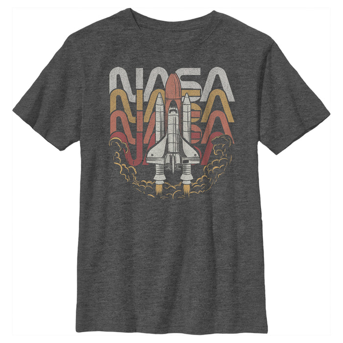 fifth sun Boy's NASA Rocket Launch Repeat T-Shirt