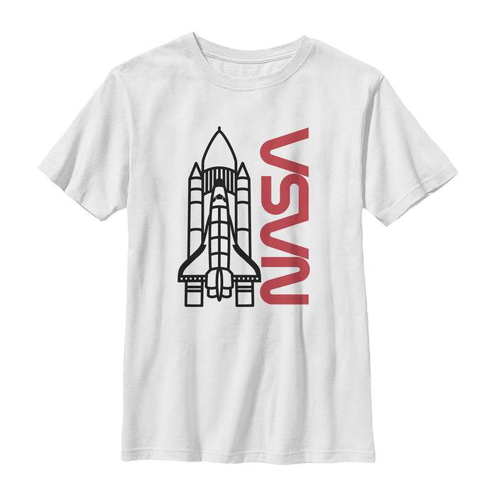fifth sun Boy's NASA Sleek Rocket Launch T-Shirt