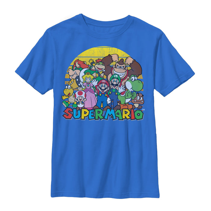fifth sun Boy's Nintendo Super Mario Crew T-Shirt
