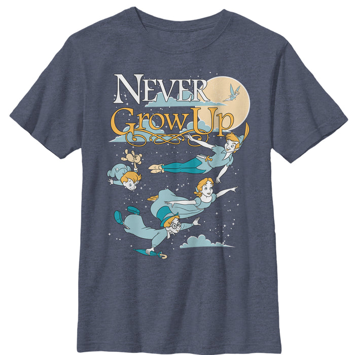 fifth sun Boy's Peter Pan Never Grow Up T-Shirt