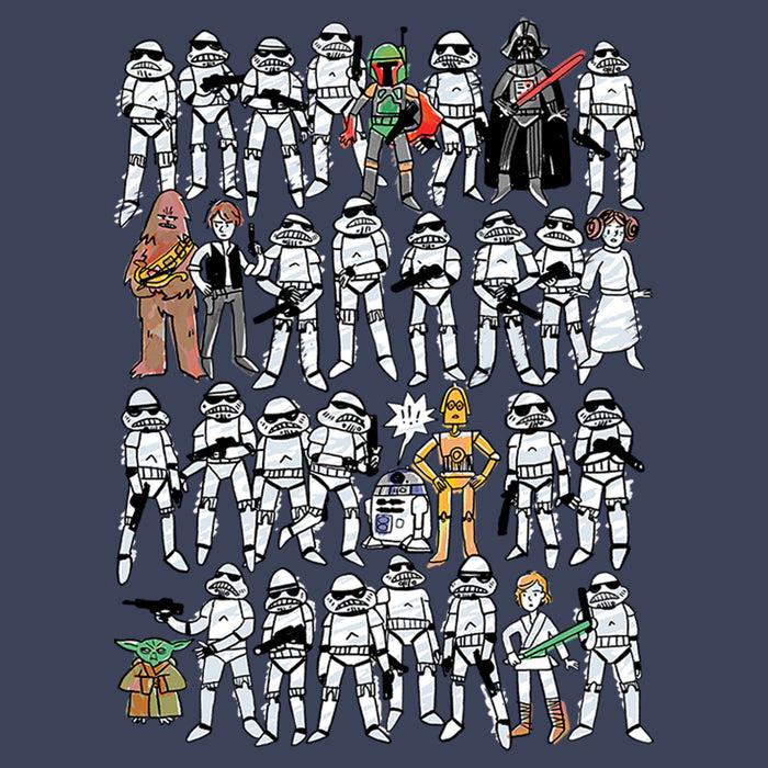 Fifth Sun Boy's Star Wars Cute Sketches T-Shirt