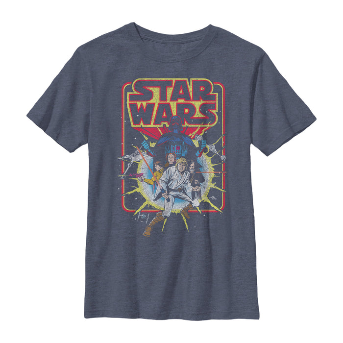 fifth sun Boy's Star Wars Retro Explosion T-Shirt