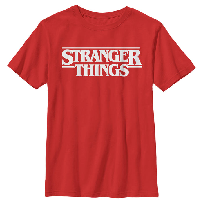 fifth sun Boy's Stranger Things White Logo T-Shirt