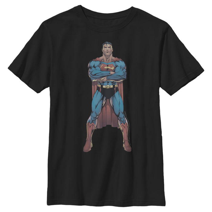 fifth sun Boy's Superman Bold Hero Pose T-Shirt
