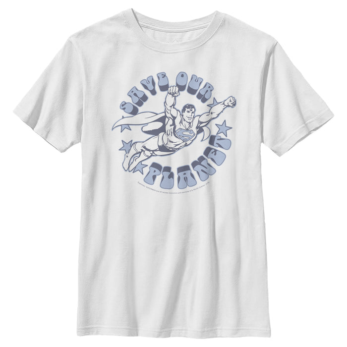 fifth sun Boy's Superman Save Our Planet T-Shirt