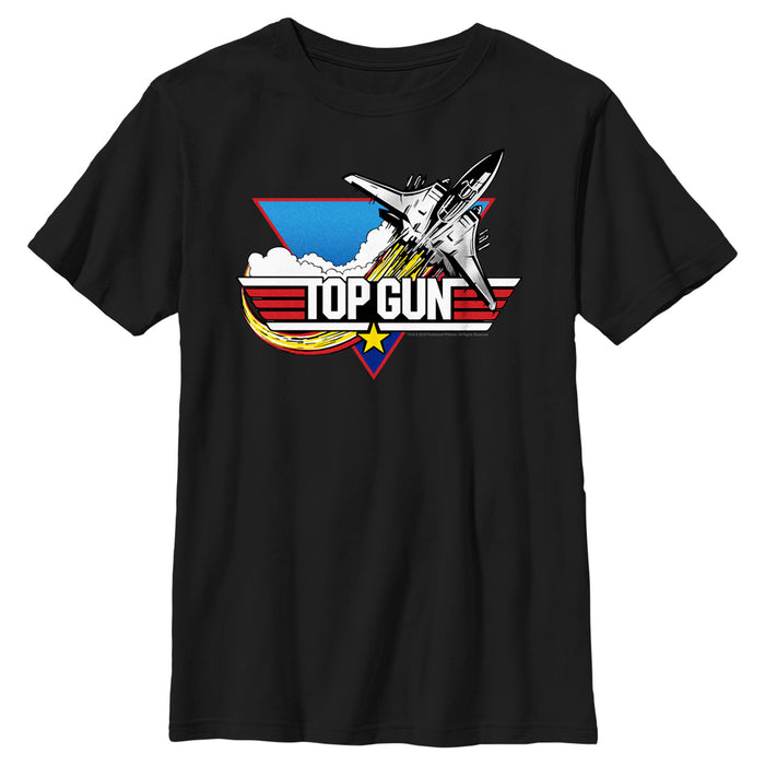 Fifth Sun Boy's Top Gun Fighter Jet Logo T-Shirt