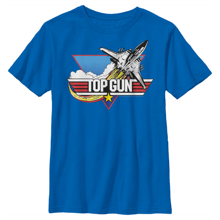 fifth sun Boy's Top Gun Fighter Jet Logo T-Shirt