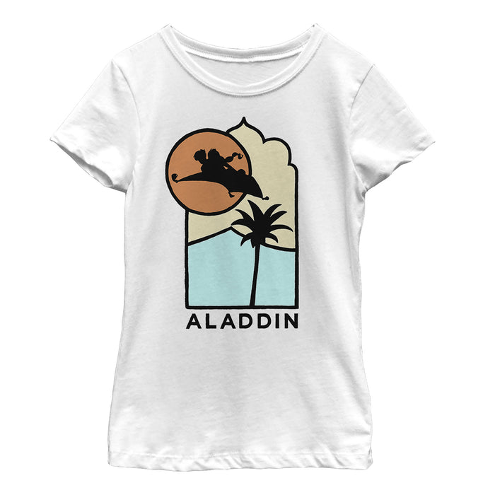 fifth sun Girl's Aladdin Block Carpet Ride T-Shirt