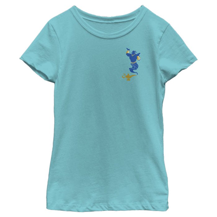 fifth sun Girl's Aladdin Genie Badge T-Shirt