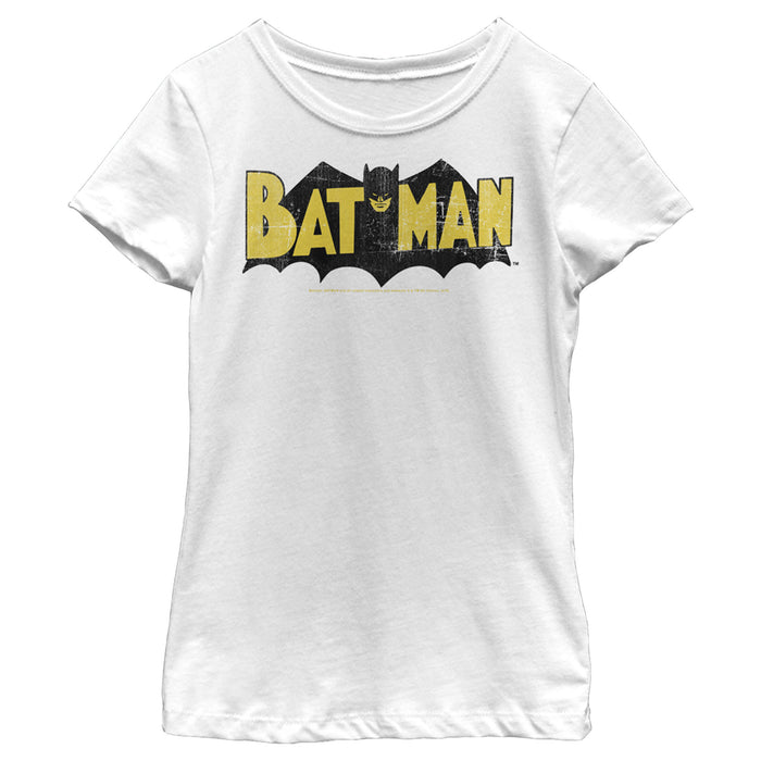 fifth sun Girl's Batman Logo Vintage T-Shirt