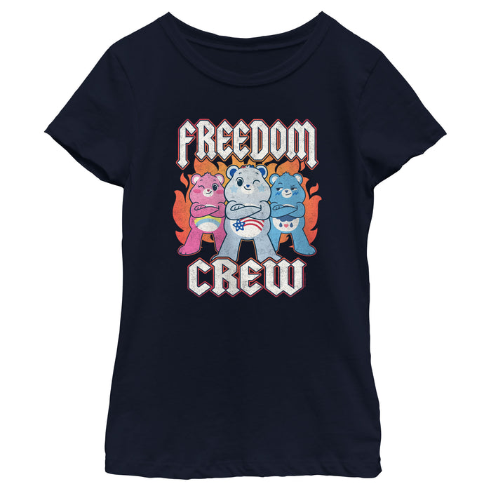 fifth sun Girl's Care Bears Freedom Crew T-Shirt