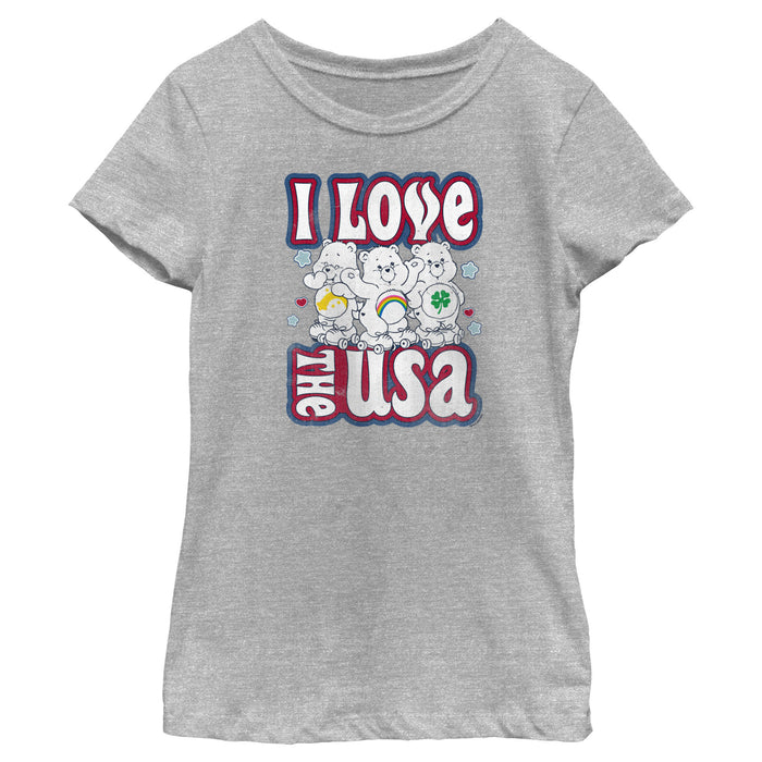fifth sun Girl's Care Bears I Love the USA T-Shirt