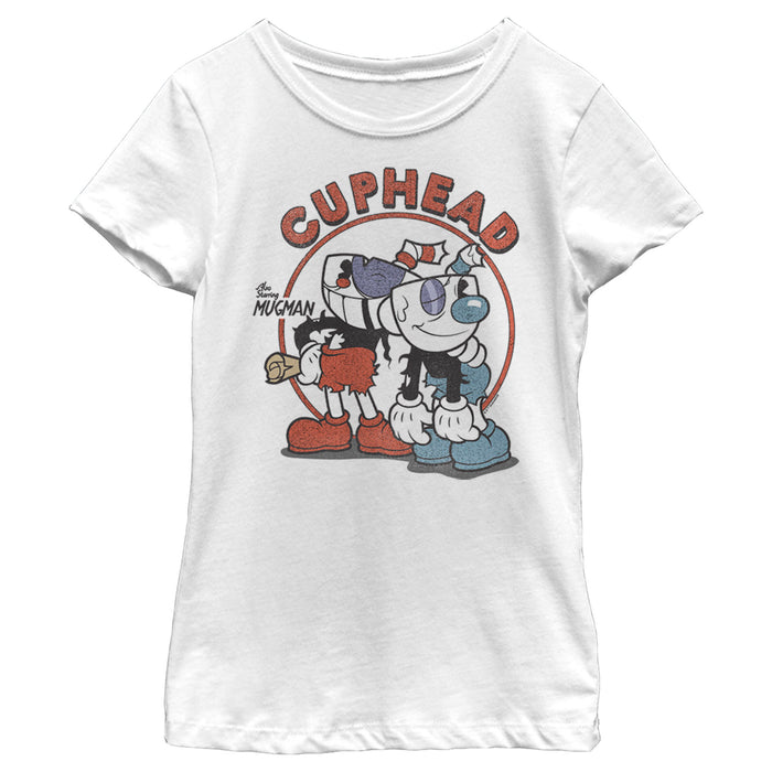 fifth sun Girl's Cuphead Knockout Winners T-Shirt