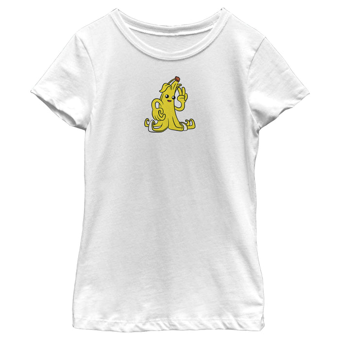 Fifth Sun Girl's Fortnite Peely Peace Sign T-Shirt