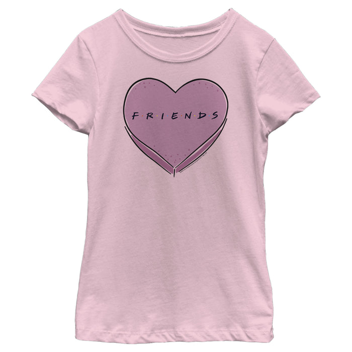 fifth sun Girl's Friends Candy Heart Logo T-Shirt