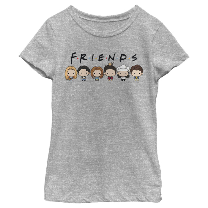 Fifth Sun Girl's Friends Chibi Characters T-Shirt