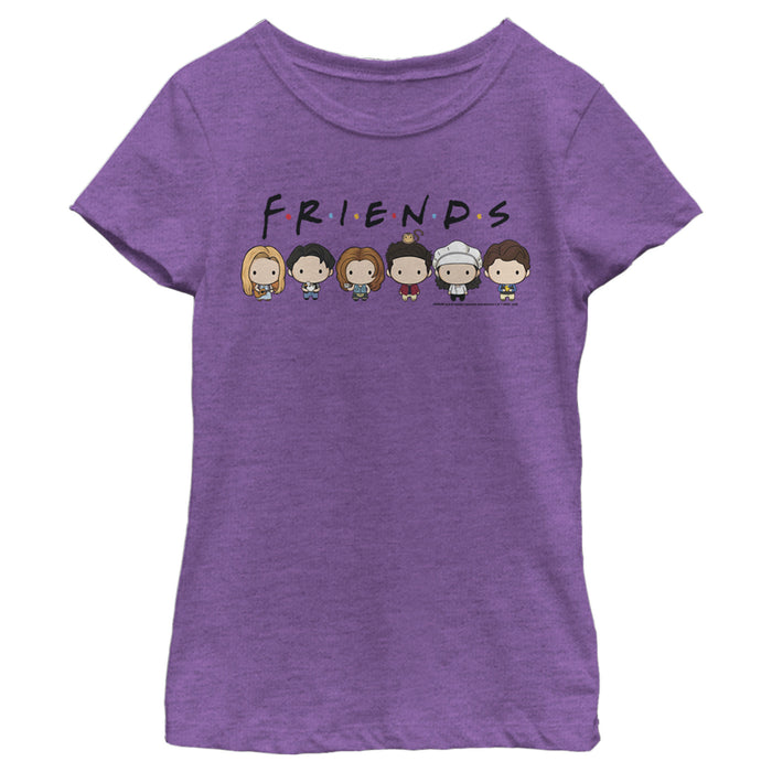 fifth sun Girl's Friends Chibi Characters T-Shirt