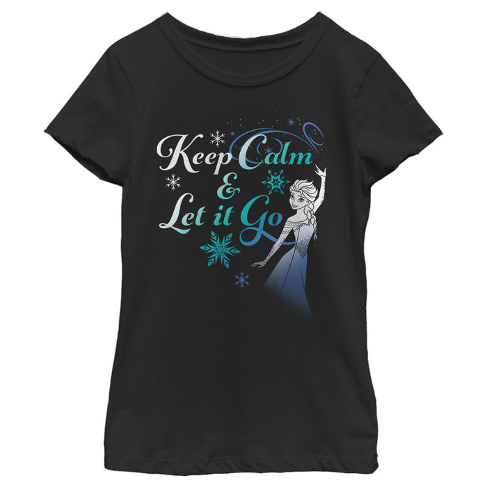 fifth sun Girl's Frozen Elsa Keep Calm T-Shirt