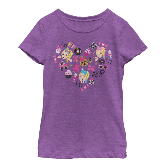 fifth sun Girl's Jojo Siwa Heart Icons T-Shirt