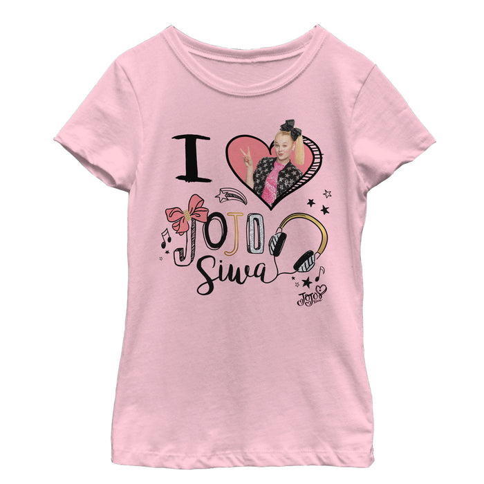 Fifth Sun Girl's Jojo Siwa I Heart Jojo T-Shirt