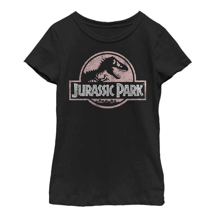 fifth sun Girl's Jurassic Park Dusty Logo T-Shirt