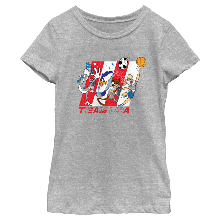 fifth sun Girl's Looney Tunes Sports Crew T-Shirt
