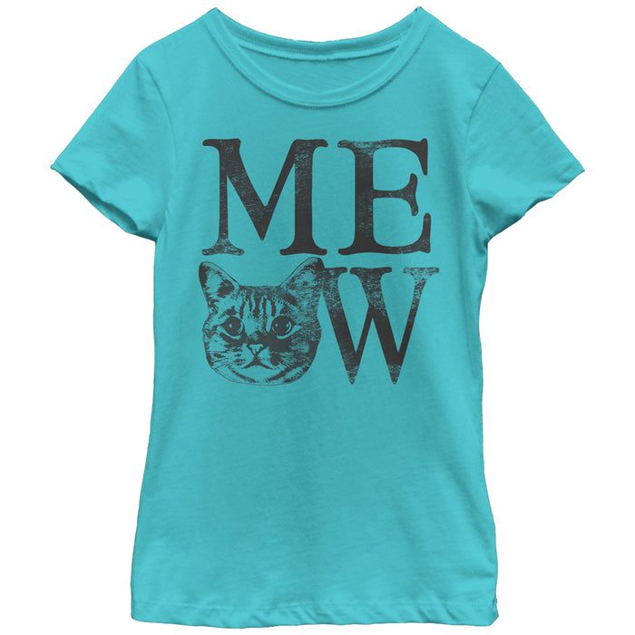 fifth sun Girl's Lost Gods Cat Meow T-Shirt