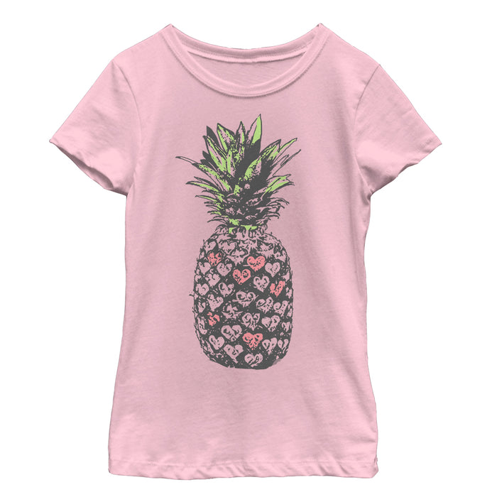 fifth sun Girl's Lost Gods Heart Pineapple T-Shirt