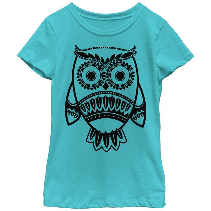 fifth sun Girl's Lost Gods Owl Eyes T-Shirt